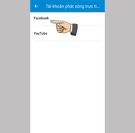 Chọn tài khoản